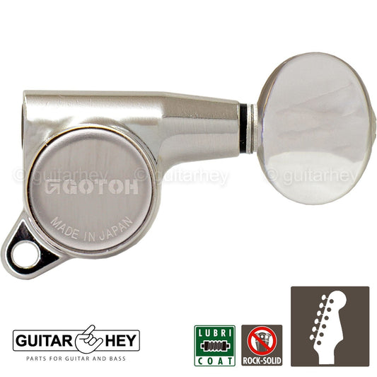 NEW Gotoh SG381-05 Sealed 6 in Line Mini Guitar Tuners Keys Set 16:1 - NICKEL