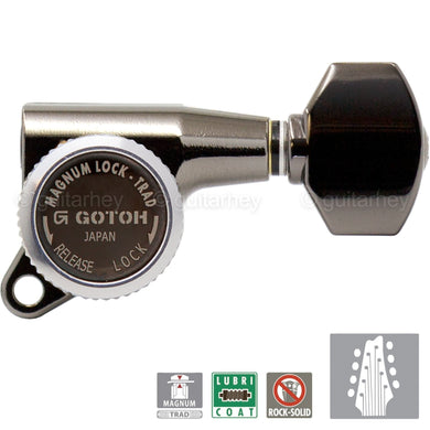 NEW Gotoh SG381-07 MGT Locking Tuners L4+R4 - 8-String Set 4x4 - COSMO BLACK