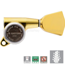 Load image into Gallery viewer, NEW Gotoh SG381-04 MGT Locking Tuners KEYSTONE Buttons 8-String Set 4x4 - GOLD
