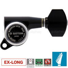 Load image into Gallery viewer, NEW Gotoh SG381-07 MGT LOCKING Set 6 in line ESP/LTD Staggered BASS SIDE - BLACK