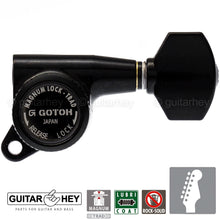 Load image into Gallery viewer, NEW Gotoh SG381-07 MGTB Locking Tuners Set 6 in line Right Handed - BLACK