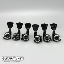Load image into Gallery viewer, NEW Gotoh SG381-P4B MGT Locking Keys w/ Keystone Plastic Buttons Set 3x3 - BLACK