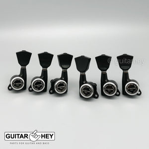 NEW Gotoh SG381-P4B MGT Locking Keys w/ Keystone Plastic Buttons Set 3x3 - BLACK