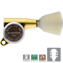 Load image into Gallery viewer, NEW Gotoh SG381-P4N MGT Magnum Locking Trad Keystone Tuning Keys 3x3 - GOLD