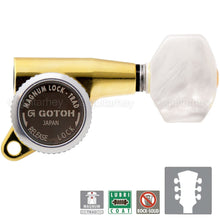 Load image into Gallery viewer, NEW Gotoh SG381 MGT Locking Tuning Keys Set L3+R3 PEARLOID Buttons 3x3 - GOLD