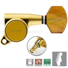 Carregar imagem no visualizador da galeria, NEW Gotoh SG381-P8 MG MAGNUM LOCK Locking Key Set 6 in line Tuner - GOLD