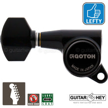 Carregar imagem no visualizador da galeria, NEW Gotoh SG381-07 LEFTY HAND 6-In-Line Mini Tuning Keys LEFT-HANDED 16:1- BLACK