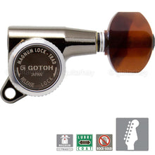 Carregar imagem no visualizador da galeria, NEW Gotoh SG381 MGT Magnum Lock 6-in-Line Keys w/ TORTOISE Buttons - COSMO BLACK