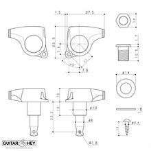 Load image into Gallery viewer, NEW Gotoh SGL510-L5 Set Super Machine Heads L3+R3 - 18:1 ratio 3x3 - COSMO BLACK
