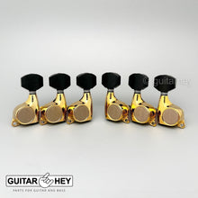 Load image into Gallery viewer, NEW Gotoh SGL510Z-EN07 L3+R3 Tuners Set EBONY Buttons 1:21 Gear Ratio 3x3 - GOLD