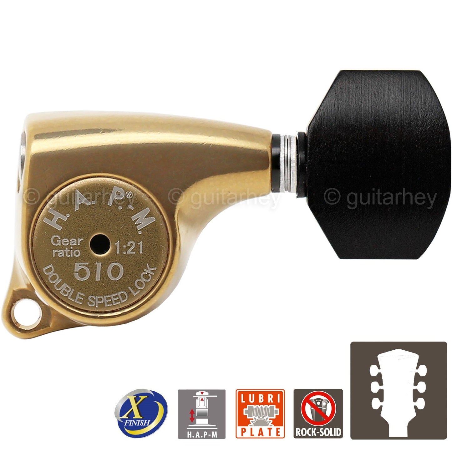NEW Gotoh SGL510Z-EN07 HAPM 1:21 Locking Set L3+R3 Adj Height 3x3 ANTIQUE X-GOLD