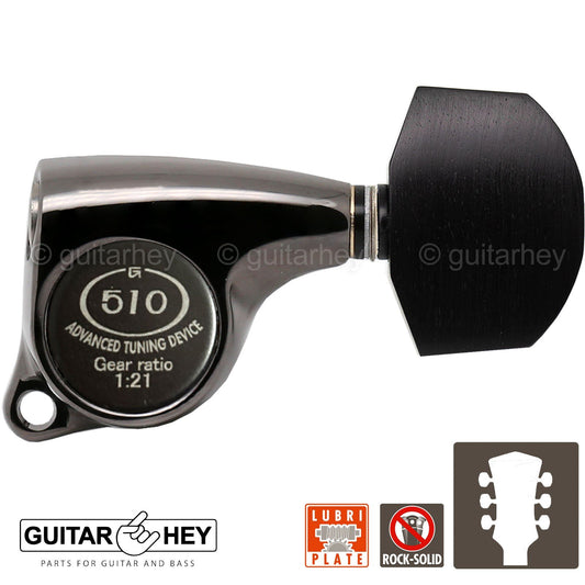 NEW Gotoh SGL510Z-EN01 L3+R3 Premium Tuners 1:21 Gear Ratio 3x3 - COSMO BLACK