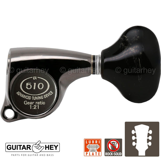 NEW Gotoh SGL510Z-FL5 L3+R3 Premium Tuners 1:21 Gear Ratio 3x3 - COSMO BLACK