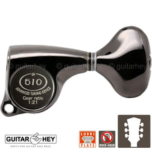 Load image into Gallery viewer, NEW Gotoh SGL510Z-L5 Set Tuners 510 Delta 1:21 Gear Ratio - 3x3 - COSMO BLACK
