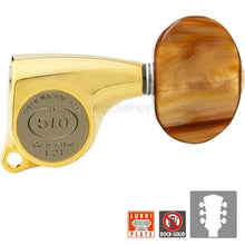 Load image into Gallery viewer, NEW Gotoh SGL510Z-P2 L3+R3 Tuners Set AMBER Buttons 1:21 Gear Ratio 3x3 - GOLD