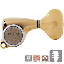 Load image into Gallery viewer, NEW Gotoh SGL510Z-L5 MGT Locking Tuning Keys, DELTA, 21:1 Ratio Set 3x3 - GOLD