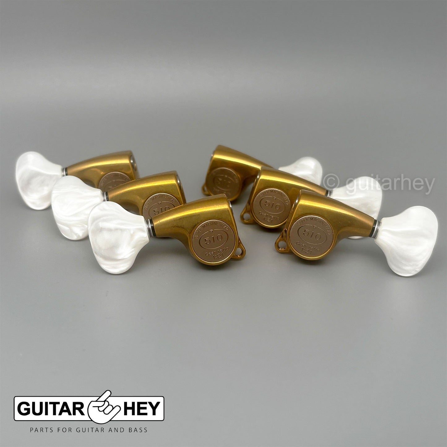 NEW Gotoh SGL510Z-WL5 Tuning Keys 1:21 Gear Ratio 3x3 - ANTIQUE X-FINISH GOLD