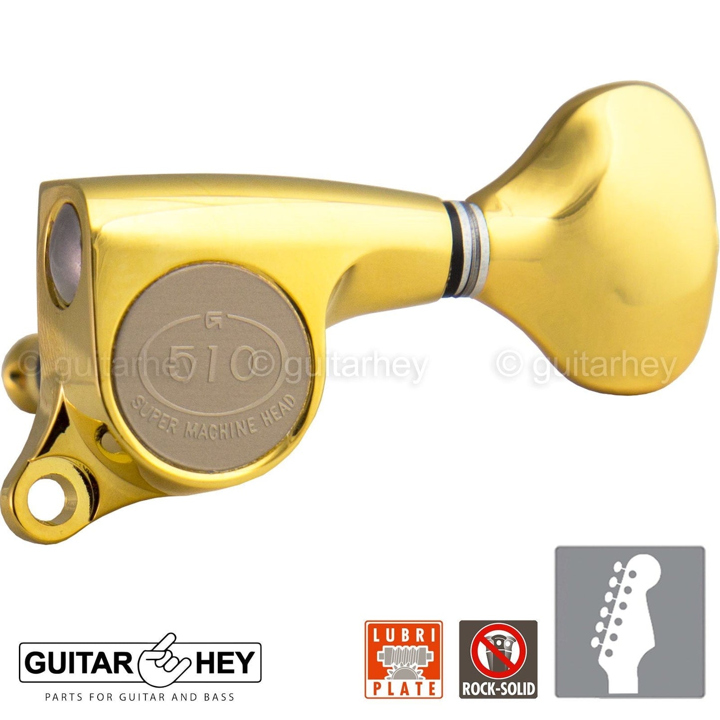 NEW Gotoh SGS510-S5 Super Machine Heads 6-in-Line Tuners Set Made in Japan- GOLD