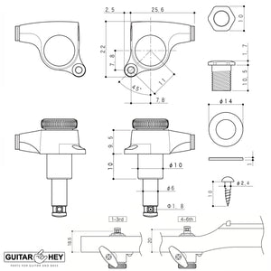 NEW Gotoh SGS510Z-S5 MGT Set Magnum LOCKING TRAD 6 in line 1:18 Ratio - CHROME