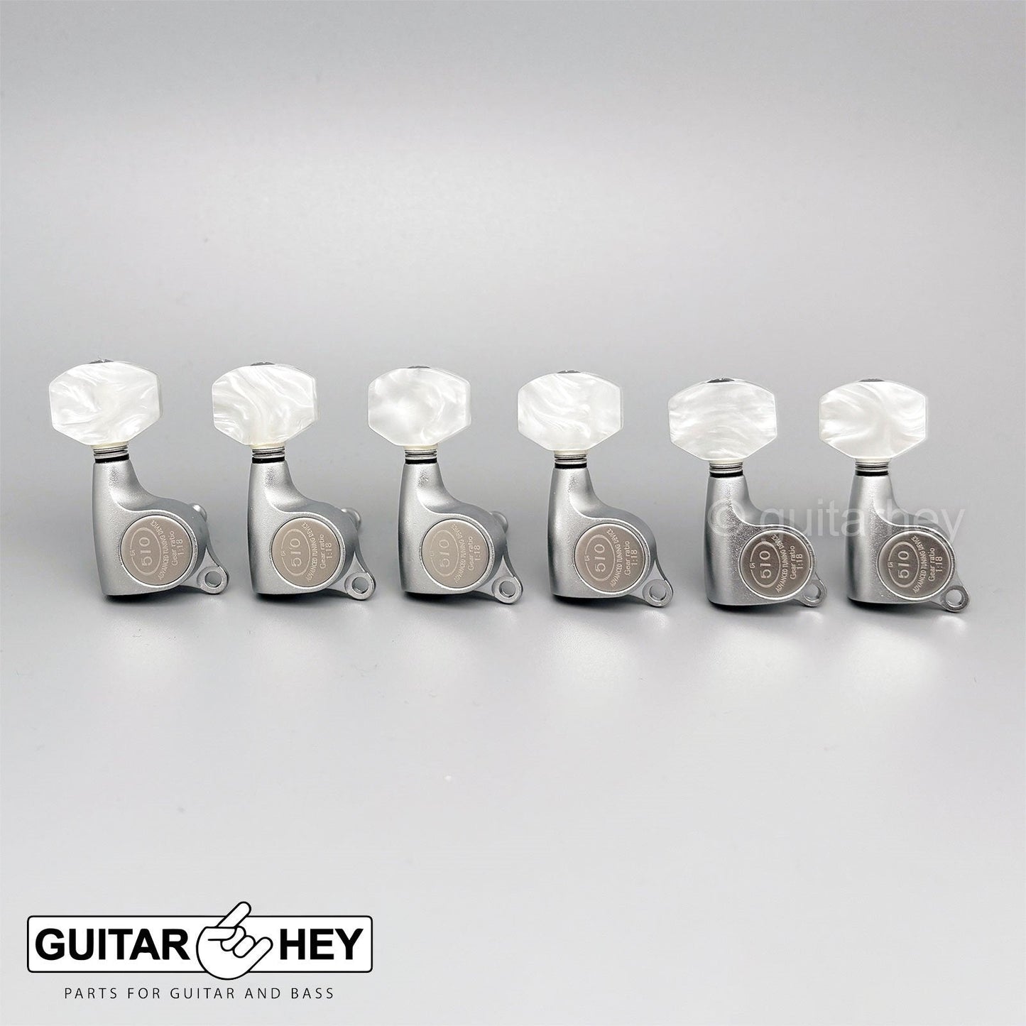 NEW Gotoh SGS510Z-P7 6 in Line Set Mini Advanced Tuning 18:1 - CHROME SATIN