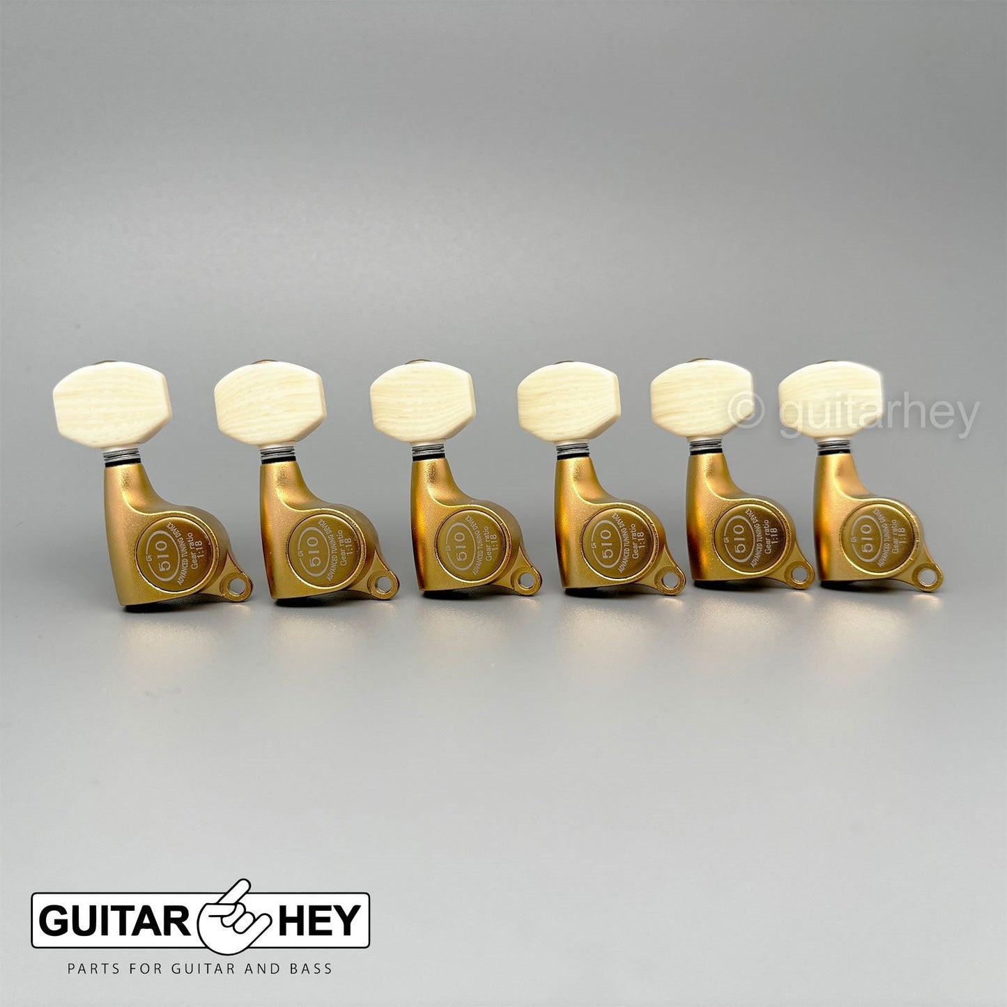 NEW Gotoh SGS510Z-M07 6 in Line Set Mini Advanced Tuning 18:1 - GOLD SATIN