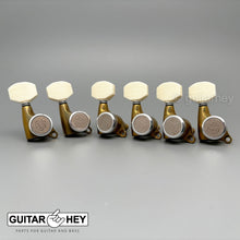 Load image into Gallery viewer, NEW Gotoh SGS510Z-M07 MGT 6 in line Locking Tuners Set 18:1 Gear Ratio - X-GOLD