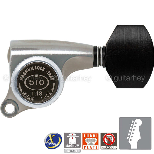 NEW Gotoh SGS510Z-EN07 MGT 6 in line Locking Tuners Set 18:1 Gear Ratio X-NICKEL