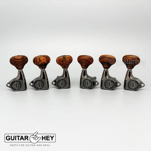 NEW Gotoh SGV510Z-RL5 Tuners L3+R3 Guitar Tuning Keys 1:21 Ratio 3x3 COSMO BLACK