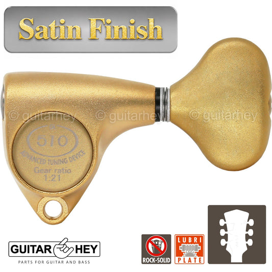 NEW Gotoh SGV510Z-L5 L3+R3 Tuners 21:1 Gear Ratio LARGE Buttons 3x3 GOLD SATIN