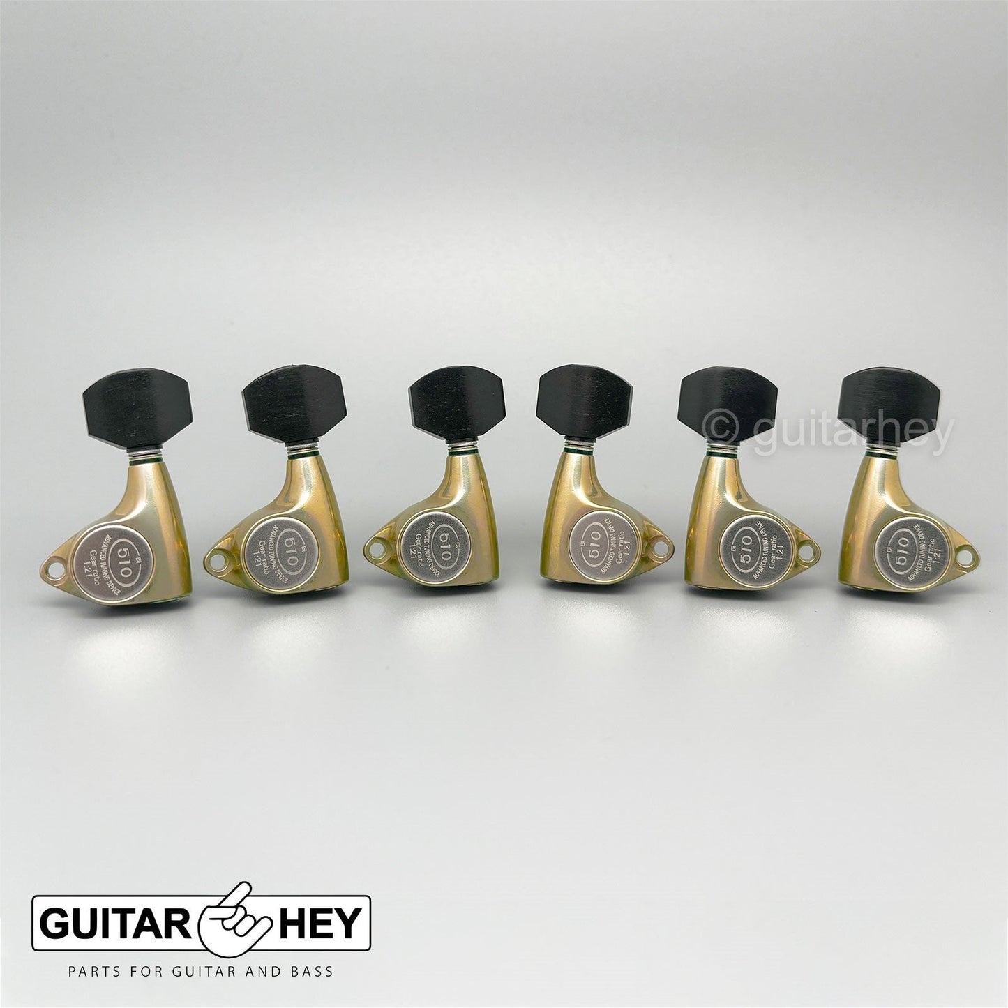NEW Gotoh SGV510Z-EN07 Tuning Keys Set 1:21 Ratio 3x3 - ANTIQUE X-FINISH GOLD