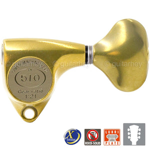 NEW Gotoh SGV510Z-L5 Tuning Keys Set 1:21 Ratio 3x3 - ANTIQUE X-FINISH GOLD
