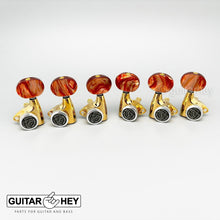 Load image into Gallery viewer, NEW Gotoh SGV510Z-P2 MGT L3+R3 LOCKING Tuners 21:1 Gear Ratio 3x3 - GOLD