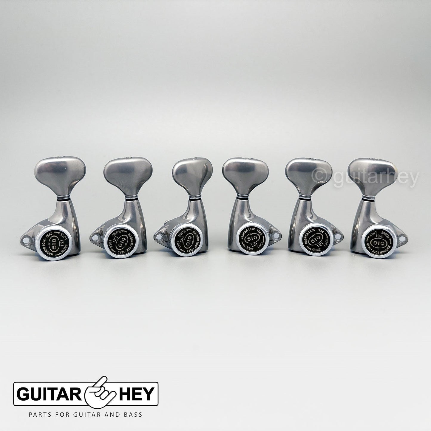 NEW Gotoh SGV510Z-L5 MGT L3+R3 LOCKING Tuners Set 3x3 - ANTIQUE X-FINISH CHROME