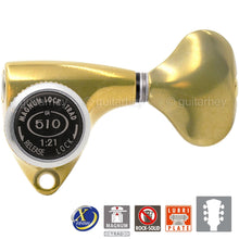 Load image into Gallery viewer, NEW Gotoh SGV510Z-L5 MGT L3+R3 LOCKING Tuners Set 3x3 - ANTIQUE X-FINISH GOLD