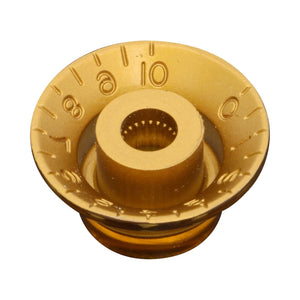 (4) EMBOSSED Vintage Style Top Hat Bell Knobs fit Gibson® USA & CTS, AMBER