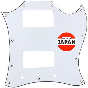 NEW Full Face Pickguard For Gibson SG Style Guitar 3-Ply, 11 Holes - WHITE