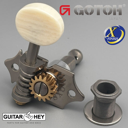 NEW GOTOH SXN510-M5 Premium Guitar Tuners Set 15:1 Ratio 3x3 ANTIQUE X-NICKEL