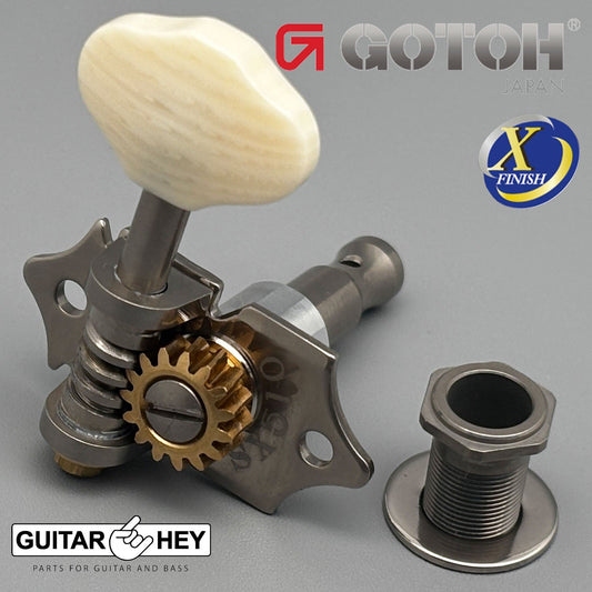NEW GOTOH SXN510-M6 Premium Guitar Tuners Set 15:1 Ratio 3x3 ANTIQUE X-NICKEL