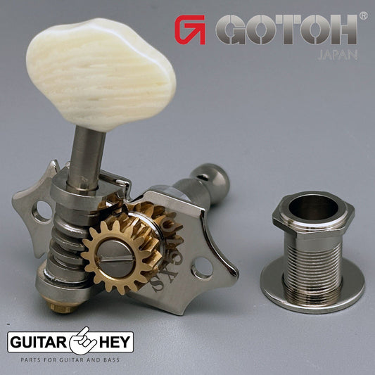 NEW GOTOH SXN510-M6 Premium Acoustic Guitar Tuners Set 15:1 Ratio 3x3 - NICKEL