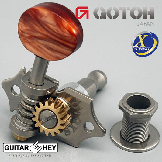 NEW GOTOH SXN510-P5R Premium Guitar Tuners Set 15:1 Ratio 3x3 ANTIQUE X-NICKEL