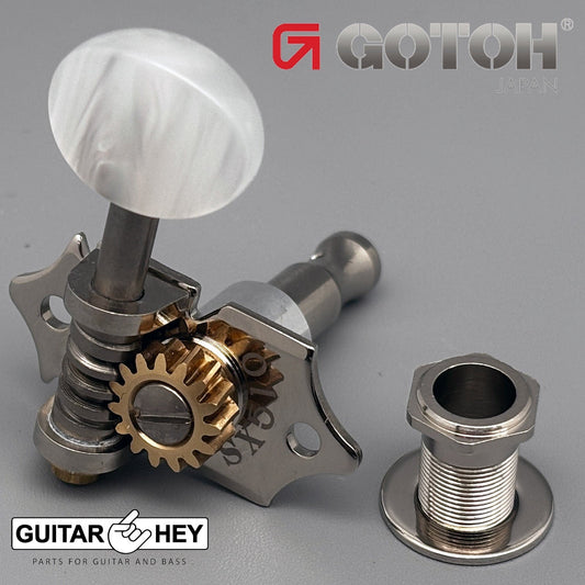 NEW GOTOH SXN510-P5W Premium Acoustic Guitar Tuners Set 15:1 Ratio 3x3 - NICKEL