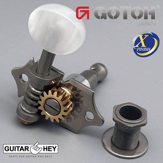 NEW GOTOH SXN510-P5W Premium Guitar Tuners Set 15:1 Ratio 3x3 ANTIQUE X-NICKEL