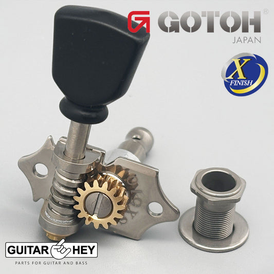 NEW GOTOH SXN510-SLB Premium Guitar Tuners Set 15:1 Ratio 3x3 ANTIQUE X-NICKEL