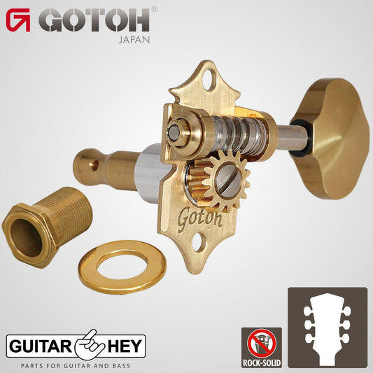 NEW GOTOH SXN510V-SB-06B Electric/Acoustic 1:15 Premium Tuners 3x3 - SOLID BRASS
