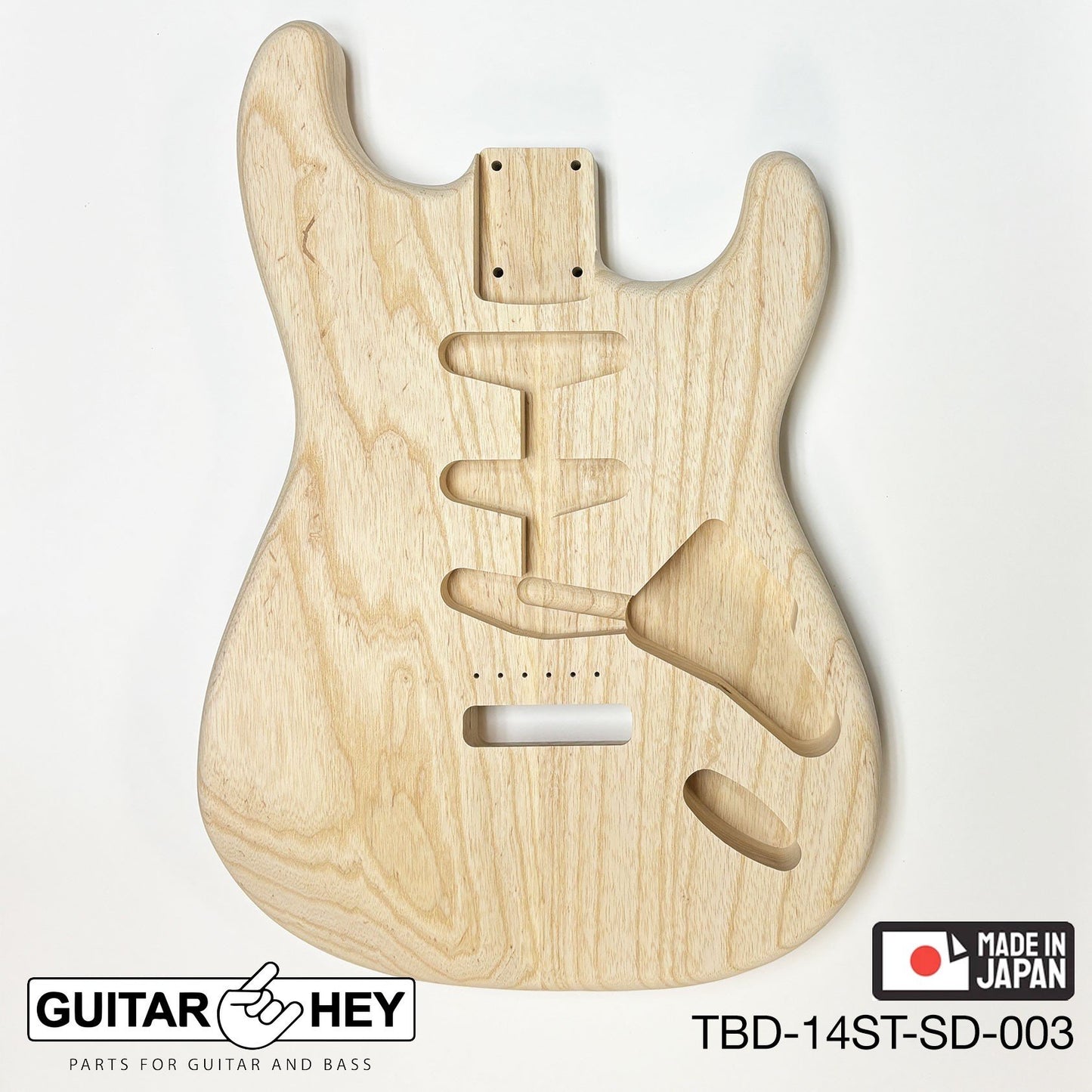 NEW Hosco JAPAN Unfinished, Sanded Strat® 62's Style Body Swamp Ash 2-piece #003