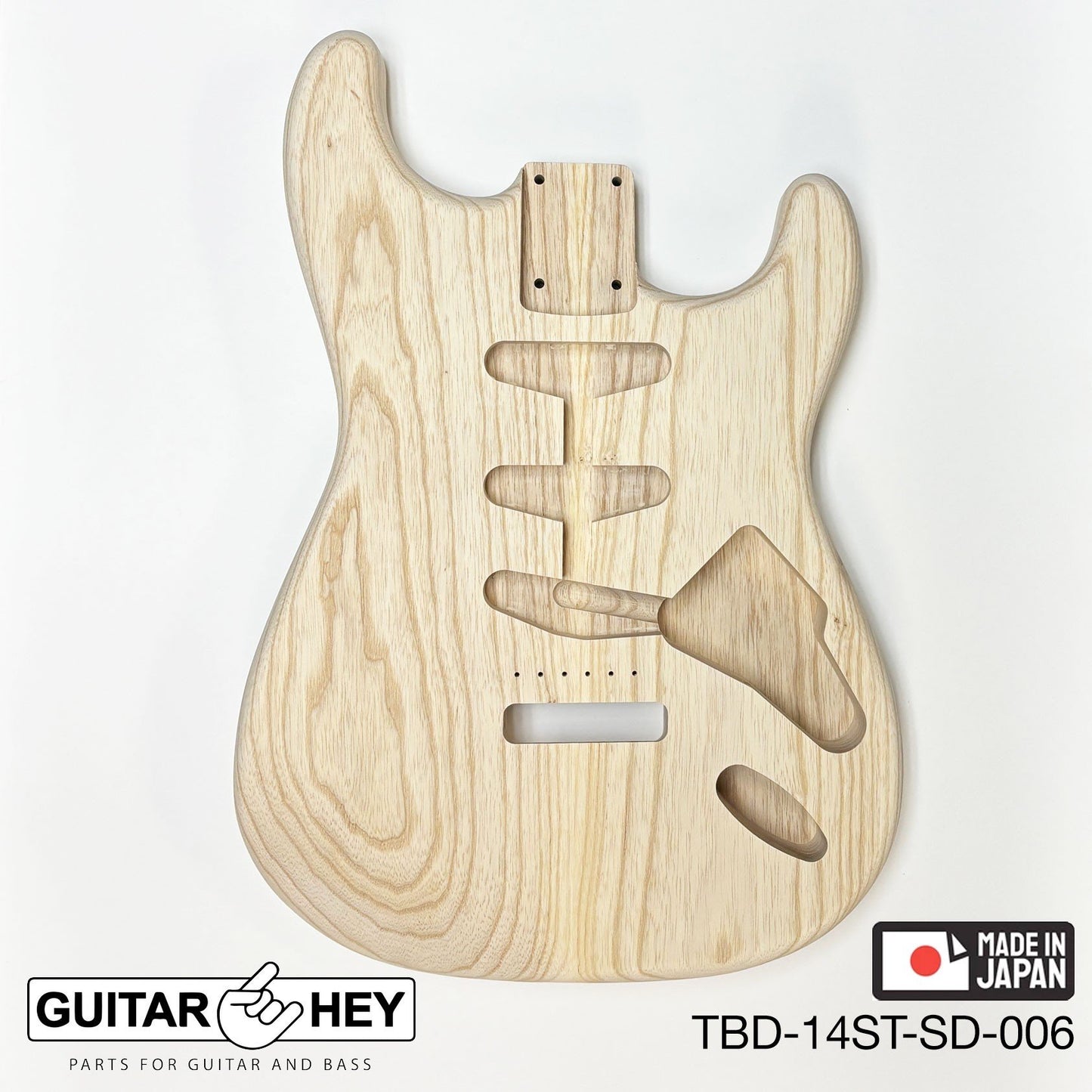 NEW Hosco JAPAN Unfinished, Sanded Strat® 62's Style Body Swamp Ash 2-piece #006