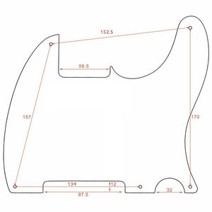 NEW BAKELITE 5-Hole 1-Ply Pickguard for Fender Tele ESQUIRE Telecaster - BLACK