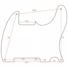 Load image into Gallery viewer, NEW BAKELITE 5-Hole 1-Ply Pickguard for Fender Tele ESQUIRE Telecaster - BLACK