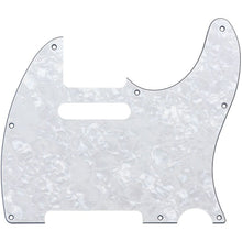 Carregar imagem no visualizador da galeria, WHITE PEARL 8-Hole 4-Ply Pickguard for Fender Telecaster Tele - Made In Japan