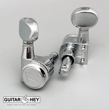Load image into Gallery viewer, NEW 6 In Line LOCKING 2 PIN TUNERS for Electric Guitar 18:1 w/ Hardware - CHROME